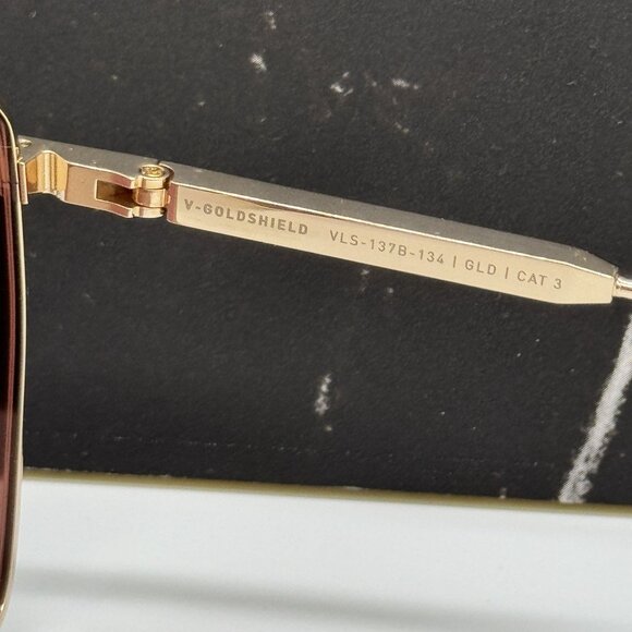 NEW VALENTINO SUNGLASSES GOLD WOMEN VALENTINO V-GOLD SHIELD VLS-137B main image 12